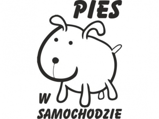 Naklejka na samochód pies duży