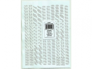 Cyfry samoprzylepne ART-DRUK  10mm bia³e Helvetica 10 arkusz