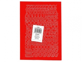 Cyfry samoprzylepne ART-DRUK  10mm czerwone Helvetica 10 ark