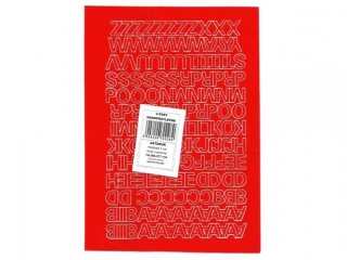 Cyfry samoprzylepne ART-DRUK 10mm czerwone Helvetica 10 ark
