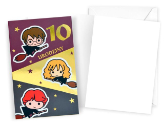 Kartka KUKARTKA DHS-024 Urodziny 10 (Harry Potter, cyferki)