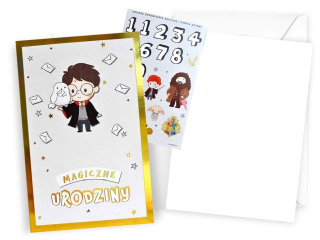 Kartka KUKARTKA DHS-025 Urodziny (Harry Potter, wymienne cyferki)