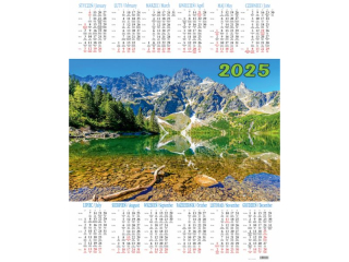 Kalendarz Jednoplanszowy BESKIDY P 1 Morskie oko 2024