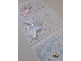 Kartki karnet PANORAMA Komunia Hand Made C6