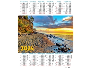 Kalendarz Jednoplanszowy BESKIDY P 3 Ba³tyk 2024