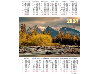 Kalendarz Jednoplanszowy BESKIDY P 4 Jesienne góry 2024