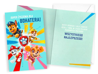 Kartka KUKARTKA DHS-037 �yczenia og�lne (Psi Patrol)