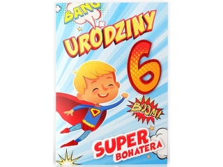 Kartki karnet B6 LUX Urodziny dziecięce chłopiec 6