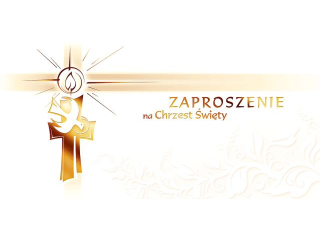 Zaproszenia na chrzest zocone ART NUVO ZCH 01