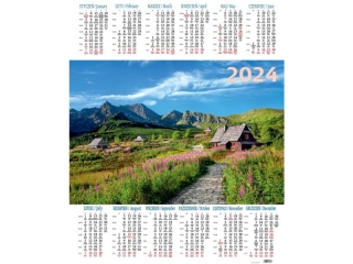 Kalendarz Jednoplanszowy BESKIDY P 7 Tatry 2024