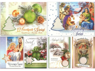 Kartki witeczne B6 z opatkiem wycinana [opakowanie=10szt]