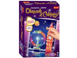 Cekinowy obrazek RANOK Londyn nocą