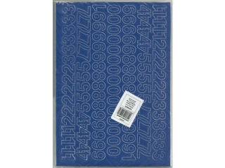 Cyfry samoprzylepne ART-DRUK  20mm niebieskie Helvetica 10 a