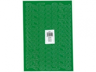 Cyfry samoprzylepne ART-DRUK  20mm zielone Helvetica 10 arku