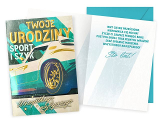 Kartka KUKARTKA DK-1078 Urodziny (m�skie, auto)