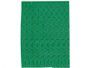 Cyfry samoprzylepne ART-DRUK  25mm zielone Helvetica 10 arku