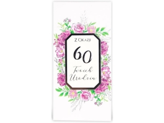 Kartki karnet DL Urodziny 60