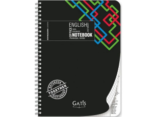 Koozeszyt ze sownikiem JZYK ANGIELSKI GATIS A4 80 k. w kratk okadka PP COLOR
