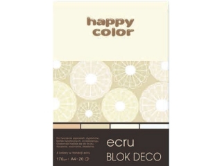 Blok Deco A5 20k. HAPPY COLOR Ecru 170g 4 kol.