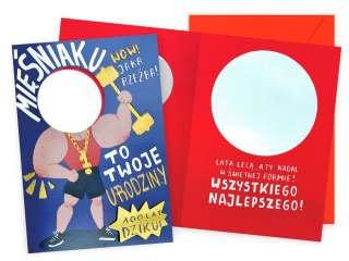 Kartka KUKARTKA DK-1220 Urodziny (mi�niak, lusterko)