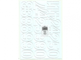 Cyfry samoprzylepne ART-DRUK  50mm bia³e Helvetica 10 arkusz