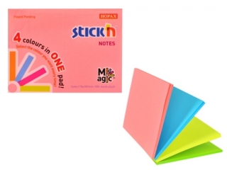 Notes samoprzylepny STICK'N Magic Pad 76x101mm neon mix