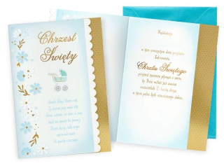 Kartka KUKARTKA DK-1302 Chrzest (ch�opiec, w�zek)