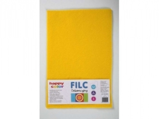 Filc dekoracyjny HAPPY COLOR nr1 - żółty 30x40cm 3mm 5ark.