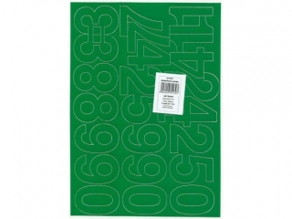 Cyfry samoprzylepne ART-DRUK  50mm zielone Helvetica 10 arku