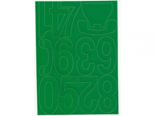 Cyfry samoprzylepne ART-DRUK  80mm zielone Helvetica 10 arku