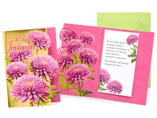 Kartka KUKARTKA DK-1384 Imieniny (kwiaty)