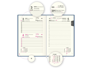 Terminarz O-PRESS A5 dzienny ekonomiczny 2026