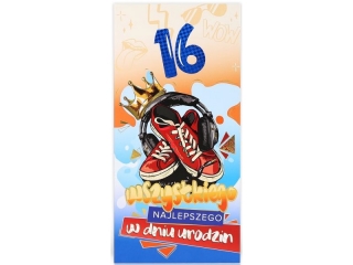 Kartki karnet DL-D Urodziny młodzieżowe