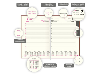 Terminarz O-PRESS A4 dzienny Agenda 2026