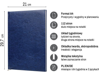 Terminarz O-PRESS A4 tygodniowy Agenda 2026