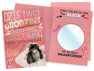 Kartka KUKARTKA DK-957 Urodziny (damskie, lusterko)