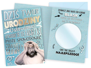 Kartka KUKARTKA DK-958 Urodziny (m�skie, lusterko)