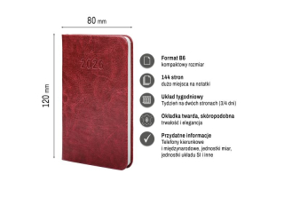 Terminarz O-PRESS B6 tygodniowy Premium Lux 2026