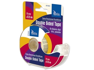 Taśma dwustronna TETIS Double Sided z podajnikiem 19mmx8.5m
