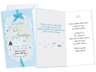 Kartka KUKARTKA PM-070 Chrzest (niebieski)