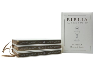 Biblia na każdy dzień Komunia Skóra złoto