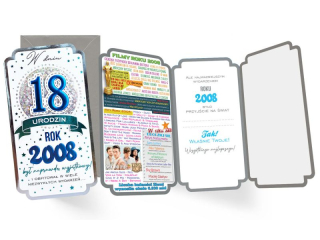 Kartka KUKARTKA PM-446 Urodziny 18 (cyfry, roczniki) 2026