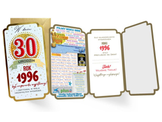 Kartka KUKARTKA PM-448 Urodziny 30 (cyfry, roczniki) 2026