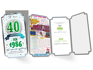 Kartka KUKARTKA PM-450 Urodziny 40 (cyfry, roczniki) 2026