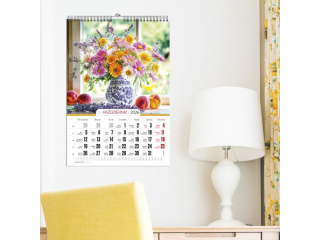 Kalendarz �cienny O-PRESS A3 Bukiety 2026