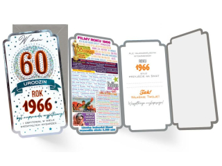 Kartka KUKARTKA PM-453 Urodziny 60 (cyfry, roczniki) 2026