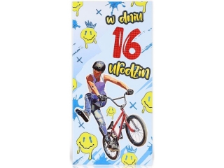 Kartki karnet DL-D Urodziny młodzieżowe