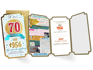 Kartka KUKARTKA PM-454 Urodziny 70 (cyfry, roczniki) 2026