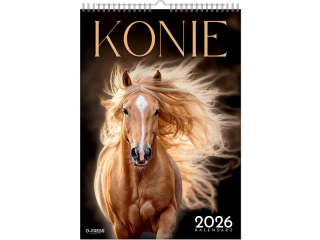 Kalendarz cienny O-PRESS A3 Konie 2026