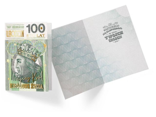 Kartka KUKARTKA PP-2183 Urodziny 100 lat (banknot)